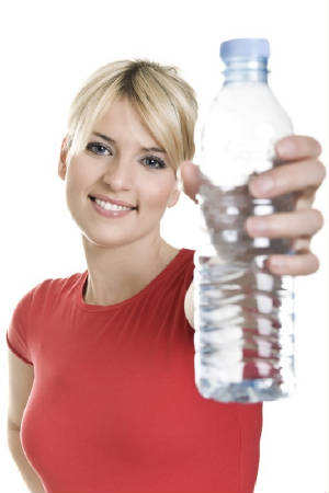 Woman Holding Bottled Water